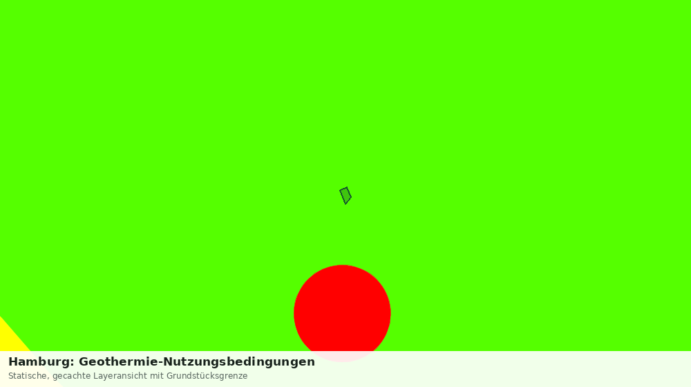 Statische Kartenansicht: Hamburg: Geothermie-Nutzungsbedingungen