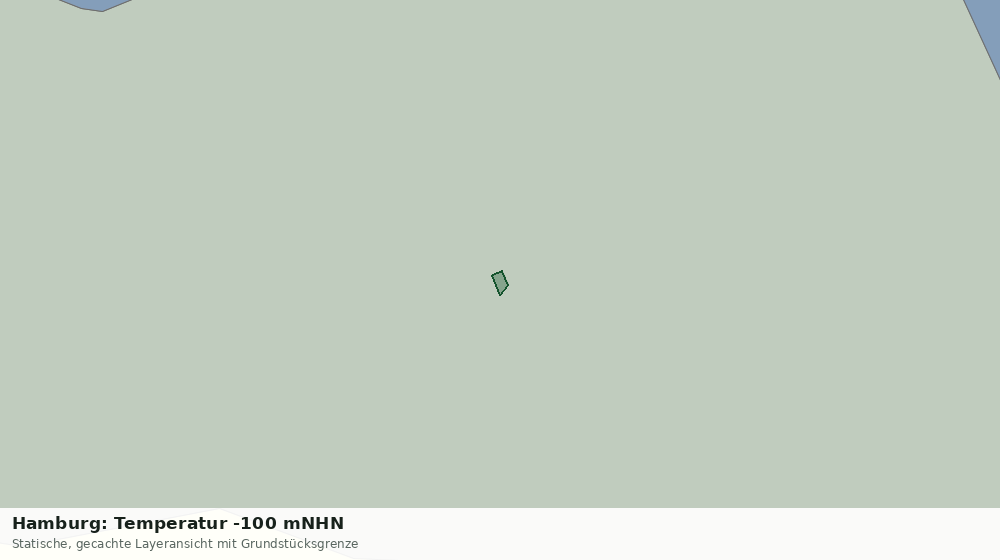 Statische Kartenansicht: Hamburg: Temperatur -100 mNHN