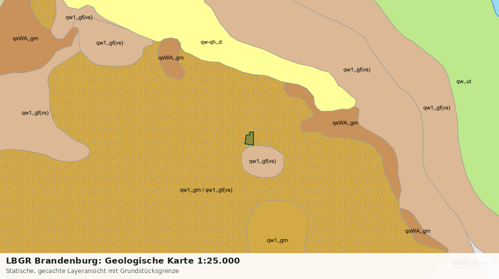 Statische Kartenansicht: LBGR Brandenburg: Geologische Karte 1:25.000