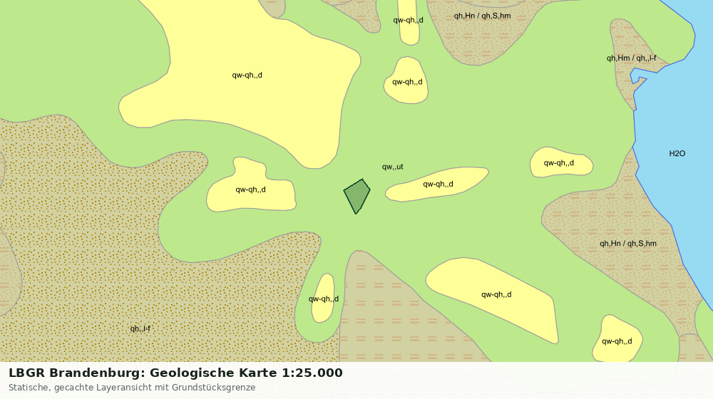 Statische Kartenansicht: LBGR Brandenburg: Geologische Karte 1:25.000