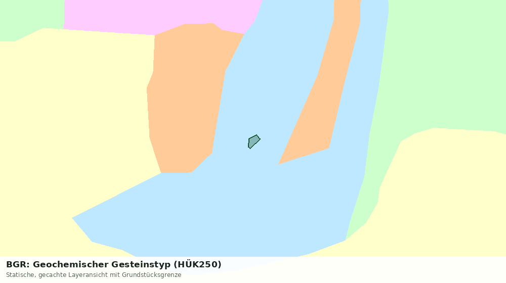 Statische Kartenansicht: BGR: Geochemischer Gesteinstyp (HÜK250)