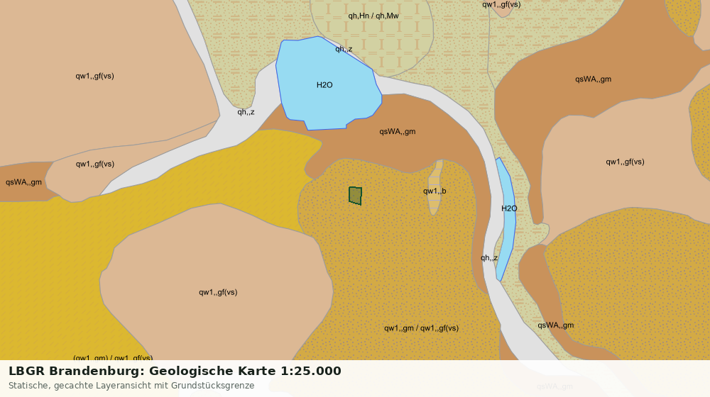 Statische Kartenansicht: LBGR Brandenburg: Geologische Karte 1:25.000