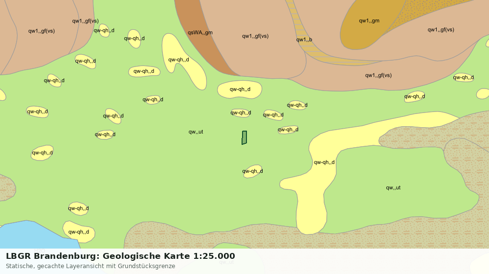 Statische Kartenansicht: LBGR Brandenburg: Geologische Karte 1:25.000
