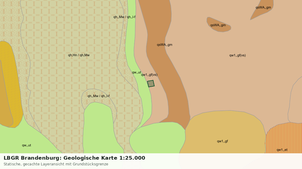 Statische Kartenansicht: LBGR Brandenburg: Geologische Karte 1:25.000