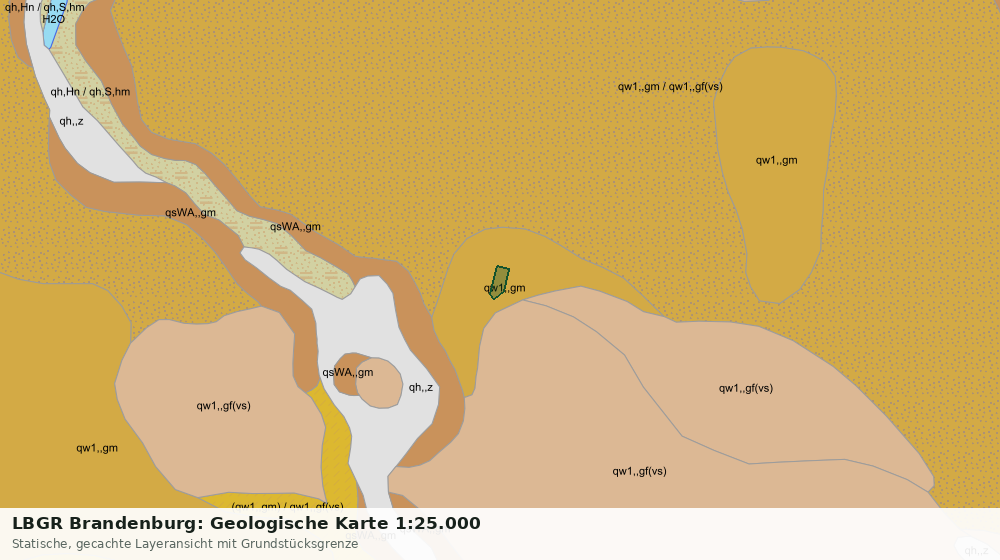 Statische Kartenansicht: LBGR Brandenburg: Geologische Karte 1:25.000