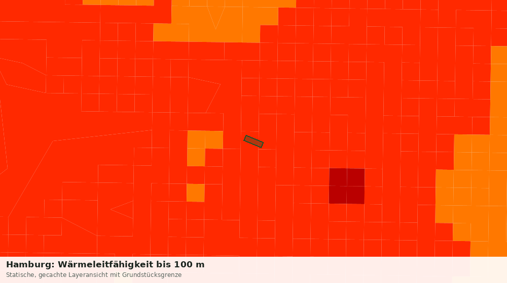 Statische Kartenansicht: Hamburg: Wärmeleitfähigkeit bis 100 m