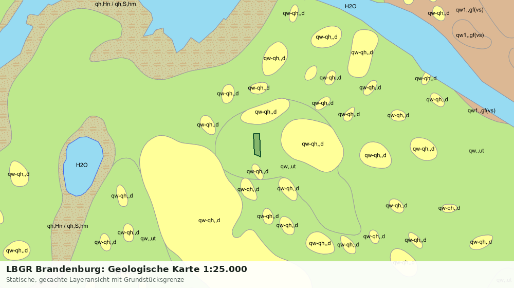 Statische Kartenansicht: LBGR Brandenburg: Geologische Karte 1:25.000