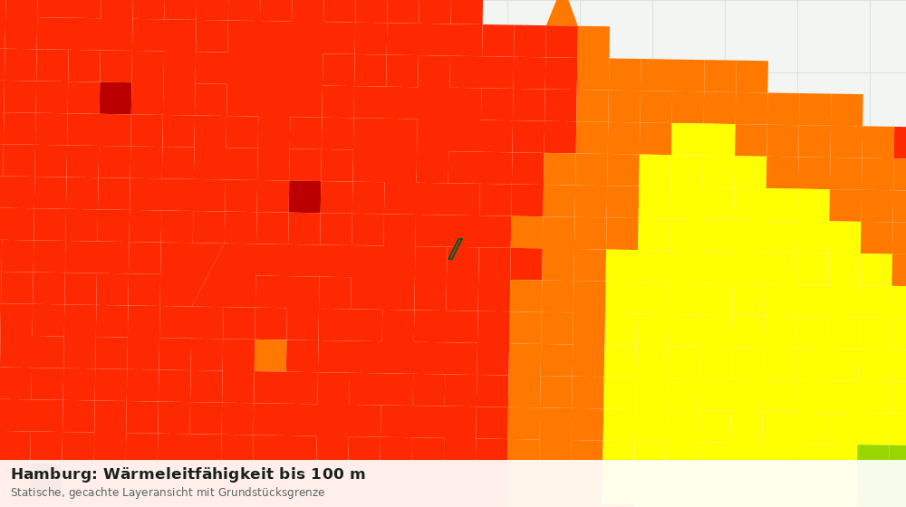 Statische Kartenansicht: Hamburg: Wärmeleitfähigkeit bis 100 m