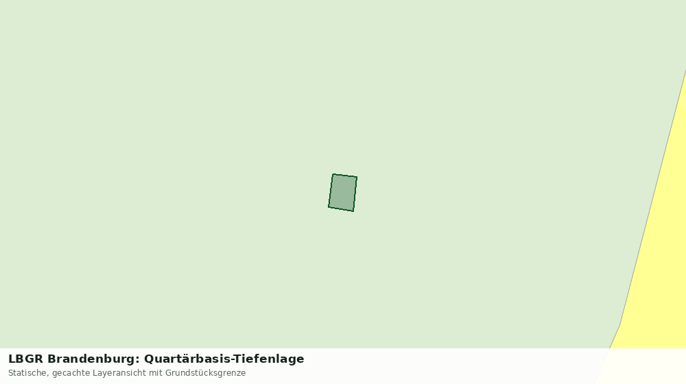 Statische Kartenansicht: LBGR Brandenburg: Quartärbasis-Tiefenlage