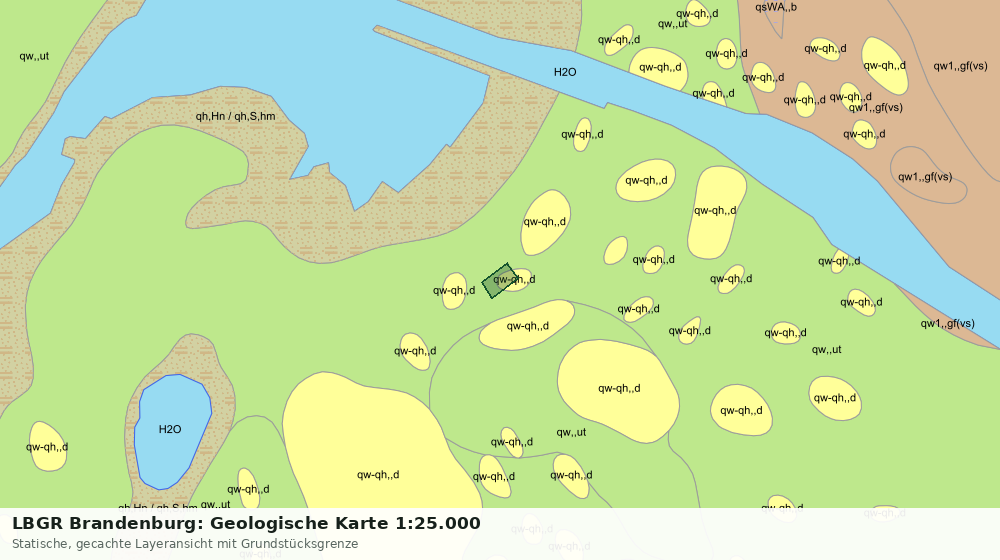 Statische Kartenansicht: LBGR Brandenburg: Geologische Karte 1:25.000