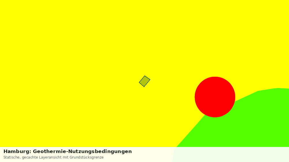 Statische Kartenansicht: Hamburg: Geothermie-Nutzungsbedingungen