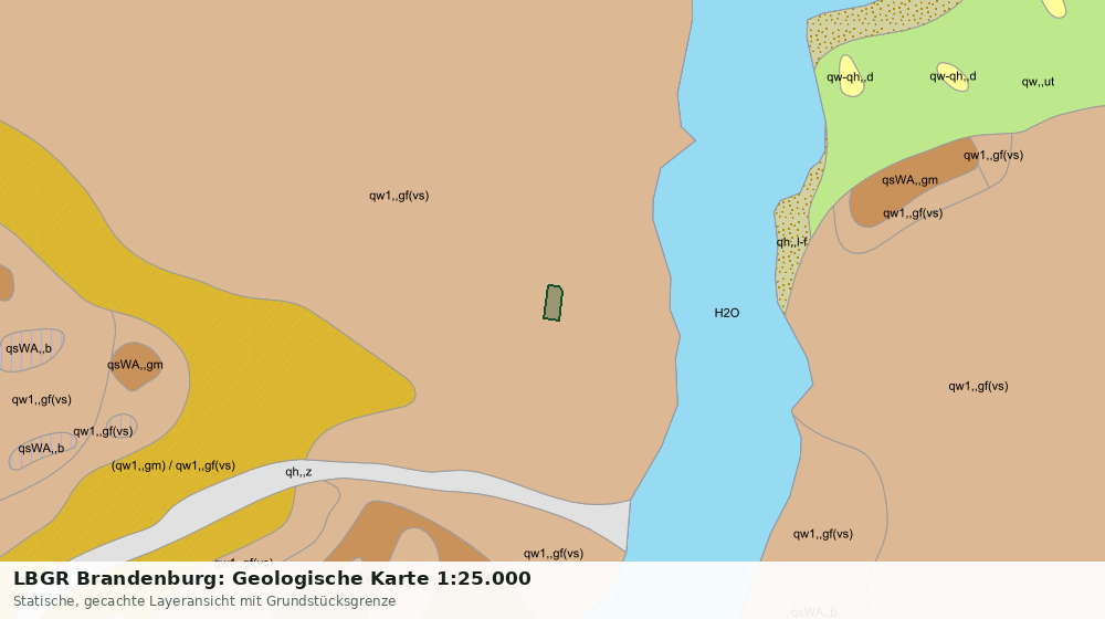 Statische Kartenansicht: LBGR Brandenburg: Geologische Karte 1:25.000