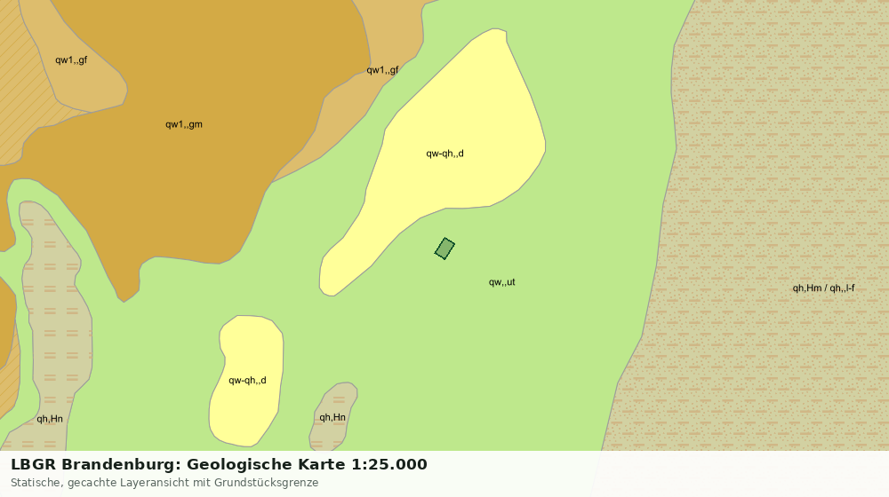 Statische Kartenansicht: LBGR Brandenburg: Geologische Karte 1:25.000