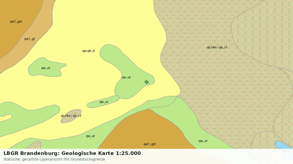 Statische Kartenansicht: LBGR Brandenburg: Geologische Karte 1:25.000