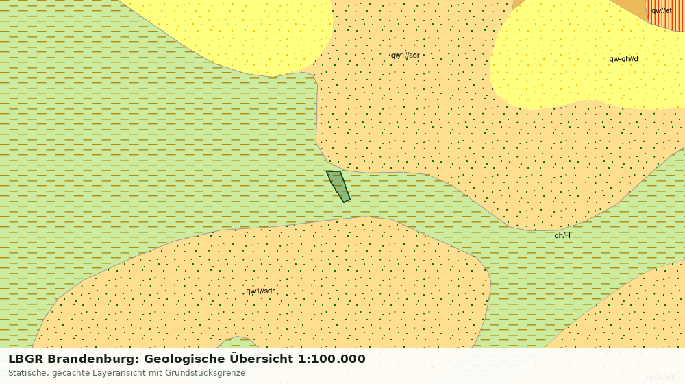 Statische Kartenansicht: LBGR Brandenburg: Geologische Übersicht 1:100.000