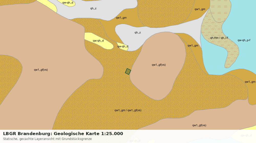 Statische Kartenansicht: LBGR Brandenburg: Geologische Karte 1:25.000