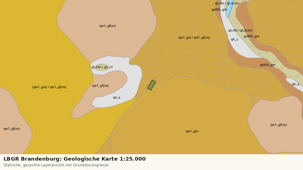 Statische Kartenansicht: LBGR Brandenburg: Geologische Karte 1:25.000