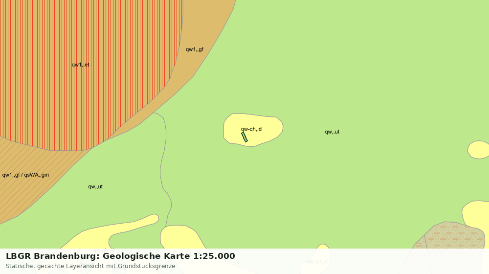Statische Kartenansicht: LBGR Brandenburg: Geologische Karte 1:25.000