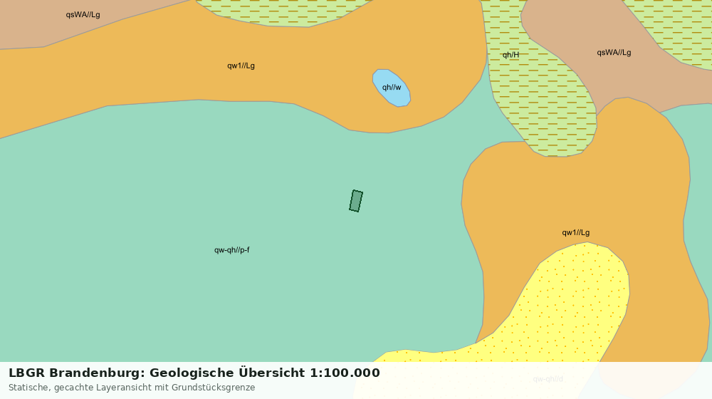 Statische Kartenansicht: LBGR Brandenburg: Geologische Übersicht 1:100.000