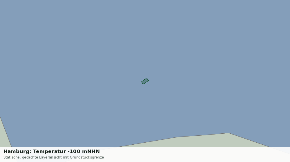 Statische Kartenansicht: Hamburg: Temperatur -100 mNHN