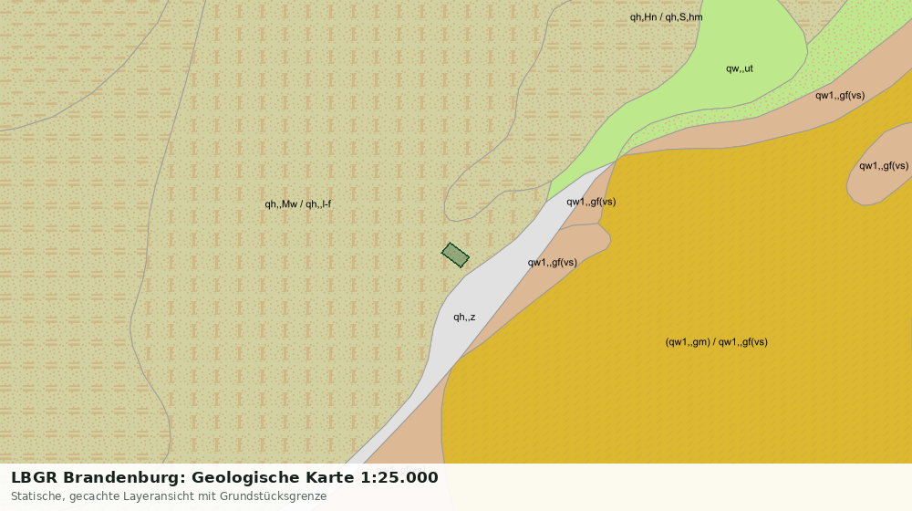 Statische Kartenansicht: LBGR Brandenburg: Geologische Karte 1:25.000