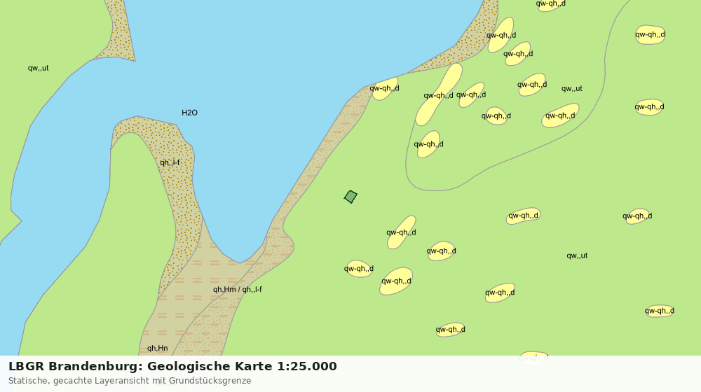 Statische Kartenansicht: LBGR Brandenburg: Geologische Karte 1:25.000