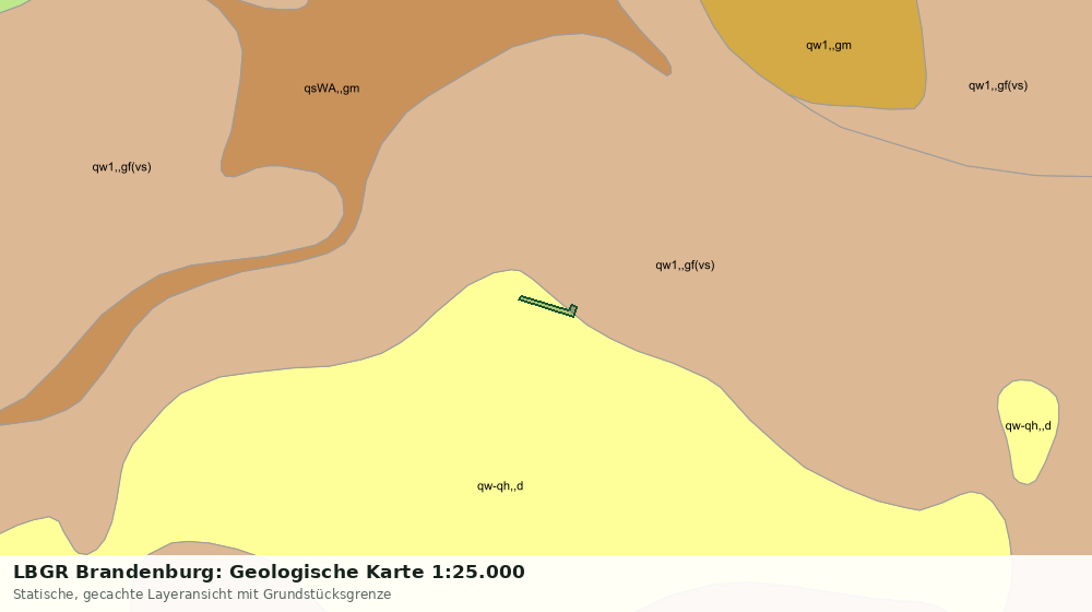 Statische Kartenansicht: LBGR Brandenburg: Geologische Karte 1:25.000