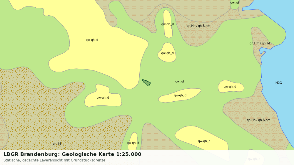 Statische Kartenansicht: LBGR Brandenburg: Geologische Karte 1:25.000
