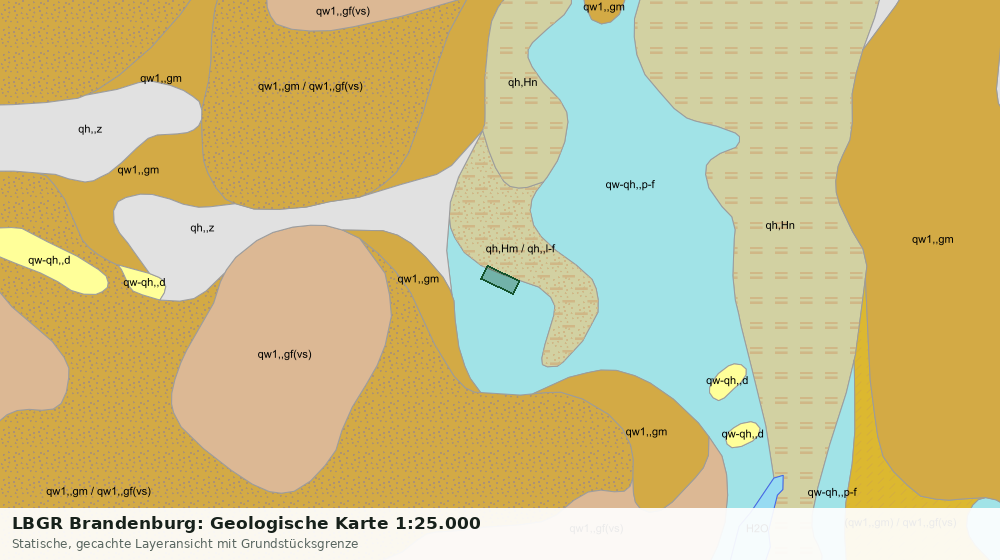 Statische Kartenansicht: LBGR Brandenburg: Geologische Karte 1:25.000