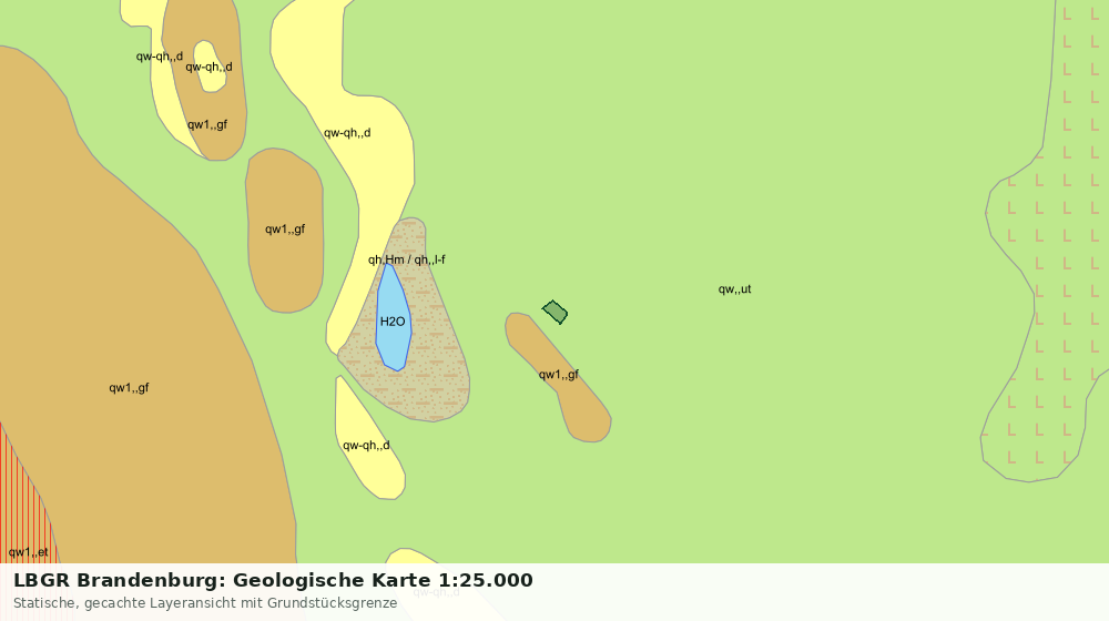 Statische Kartenansicht: LBGR Brandenburg: Geologische Karte 1:25.000