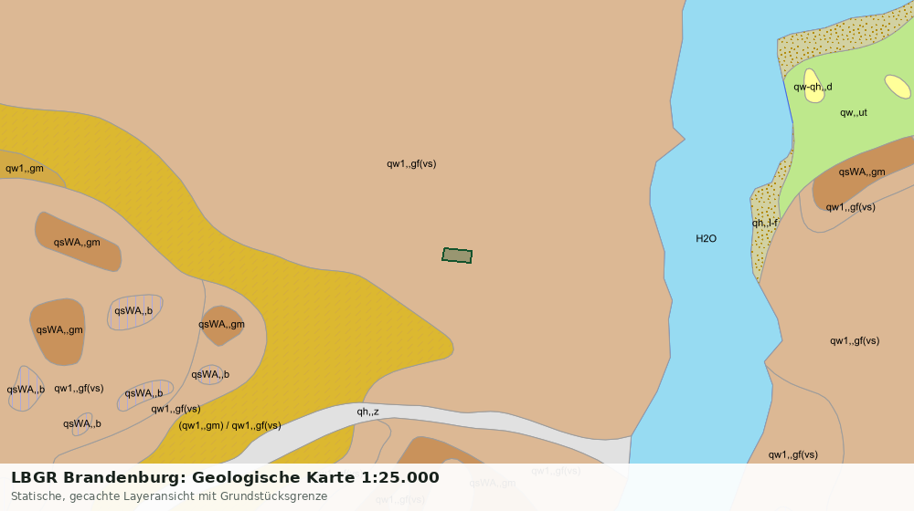 Statische Kartenansicht: LBGR Brandenburg: Geologische Karte 1:25.000