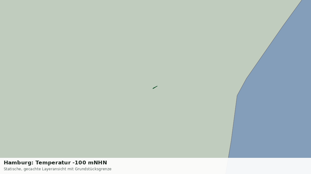 Statische Kartenansicht: Hamburg: Temperatur -100 mNHN