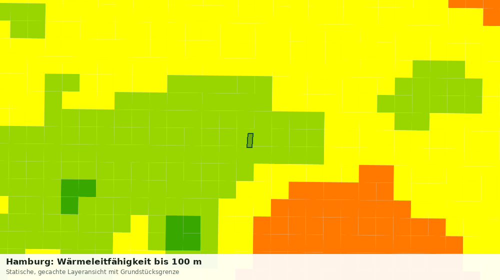 Statische Kartenansicht: Hamburg: Wärmeleitfähigkeit bis 100 m