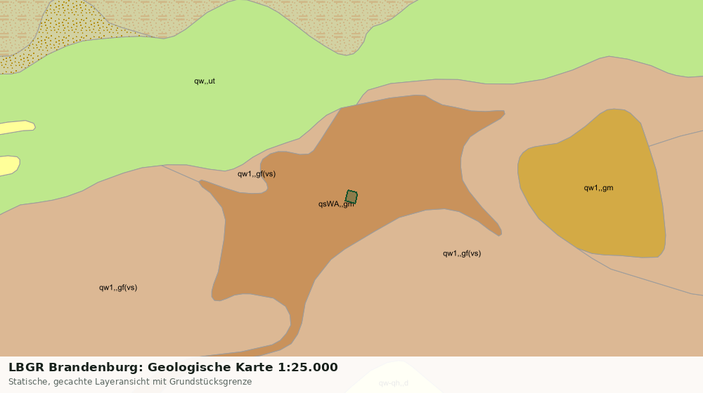 Statische Kartenansicht: LBGR Brandenburg: Geologische Karte 1:25.000