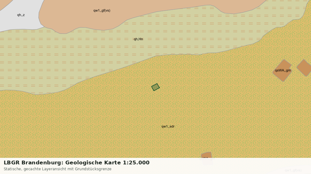 Statische Kartenansicht: LBGR Brandenburg: Geologische Karte 1:25.000