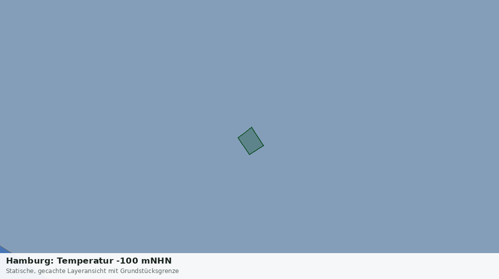 Statische Kartenansicht: Hamburg: Temperatur -100 mNHN