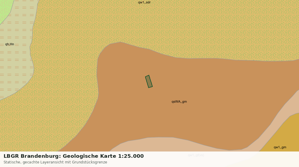 Statische Kartenansicht: LBGR Brandenburg: Geologische Karte 1:25.000