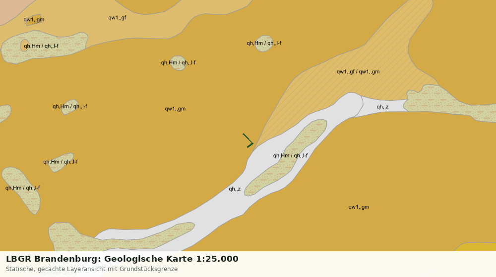 Statische Kartenansicht: LBGR Brandenburg: Geologische Karte 1:25.000