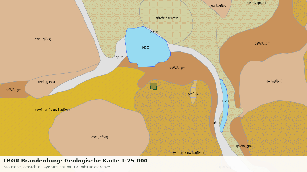 Statische Kartenansicht: LBGR Brandenburg: Geologische Karte 1:25.000
