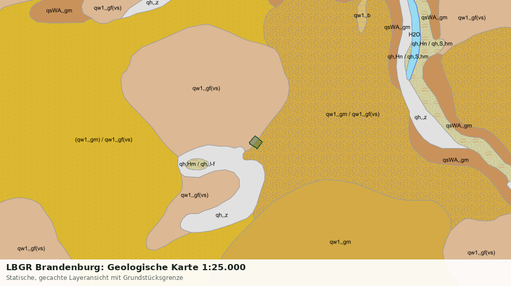 Statische Kartenansicht: LBGR Brandenburg: Geologische Karte 1:25.000