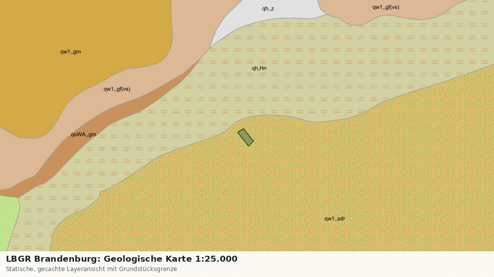 Statische Kartenansicht: LBGR Brandenburg: Geologische Karte 1:25.000