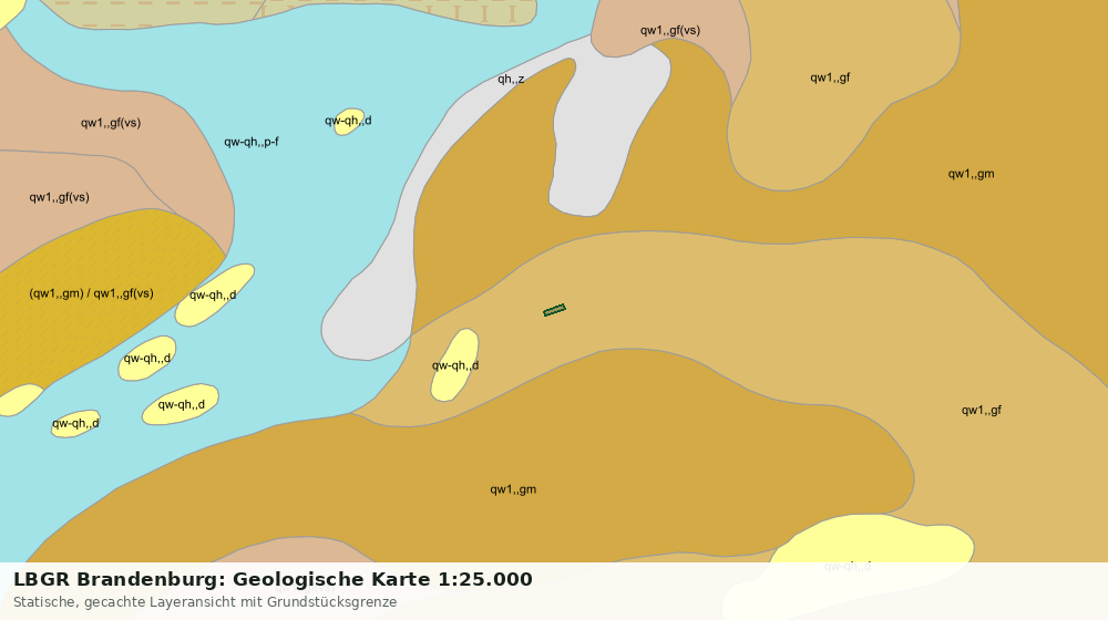 Statische Kartenansicht: LBGR Brandenburg: Geologische Karte 1:25.000