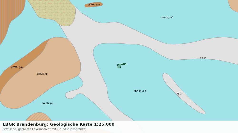Statische Kartenansicht: LBGR Brandenburg: Geologische Karte 1:25.000