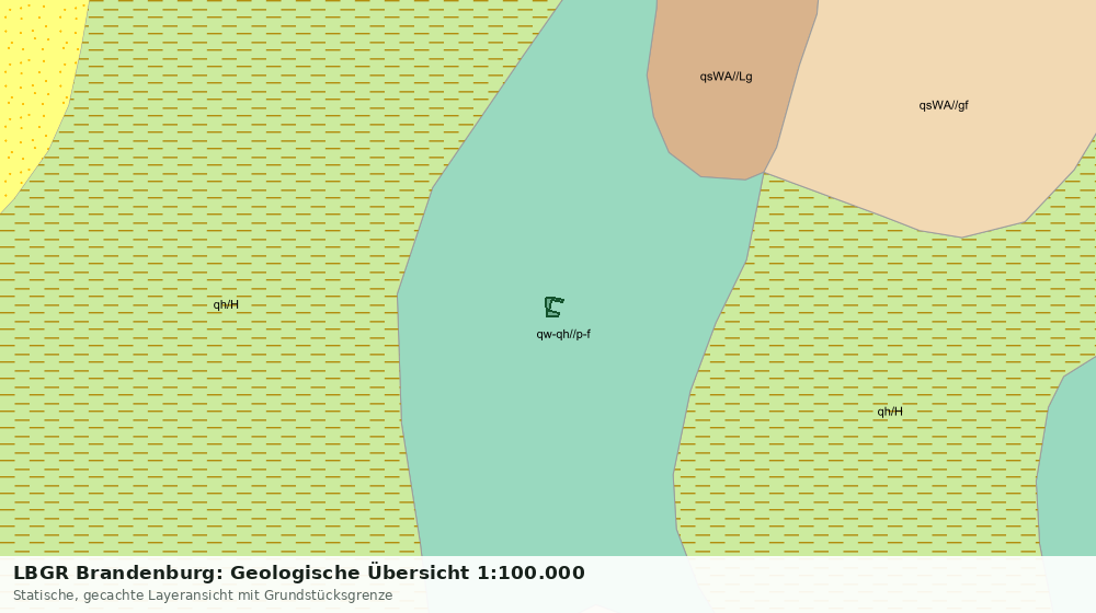 Statische Kartenansicht: LBGR Brandenburg: Geologische Übersicht 1:100.000