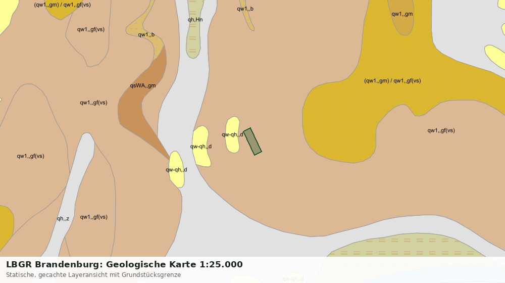 Statische Kartenansicht: LBGR Brandenburg: Geologische Karte 1:25.000