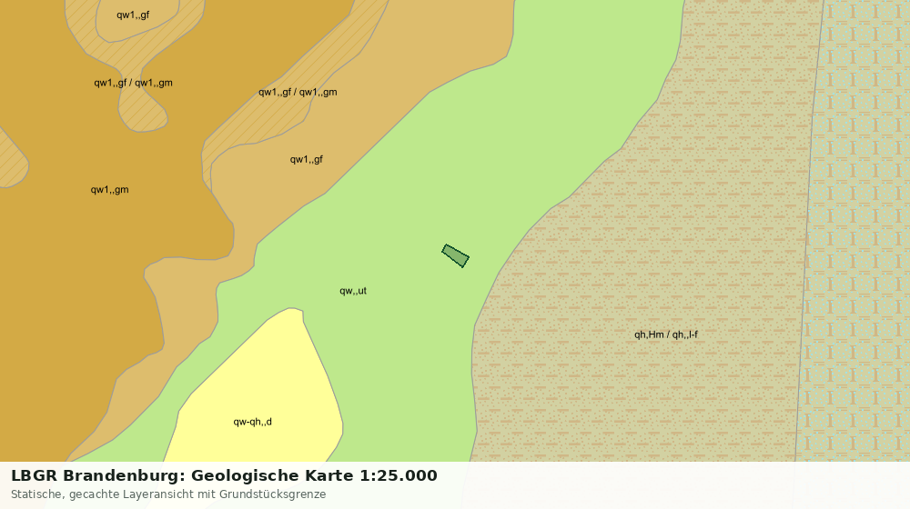 Statische Kartenansicht: LBGR Brandenburg: Geologische Karte 1:25.000