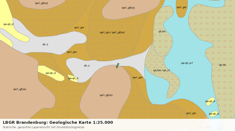 Statische Kartenansicht: LBGR Brandenburg: Geologische Karte 1:25.000