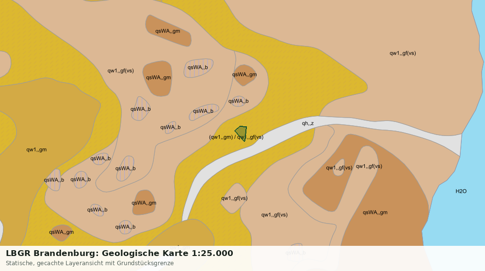 Statische Kartenansicht: LBGR Brandenburg: Geologische Karte 1:25.000