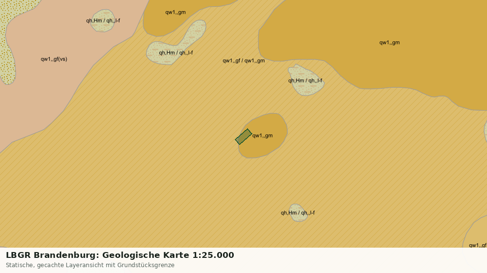 Statische Kartenansicht: LBGR Brandenburg: Geologische Karte 1:25.000