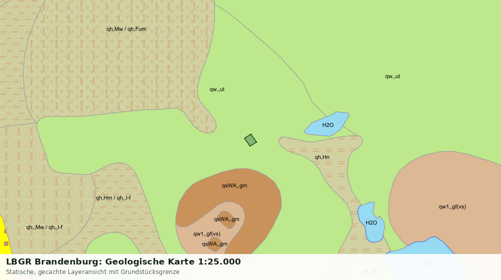 Statische Kartenansicht: LBGR Brandenburg: Geologische Karte 1:25.000